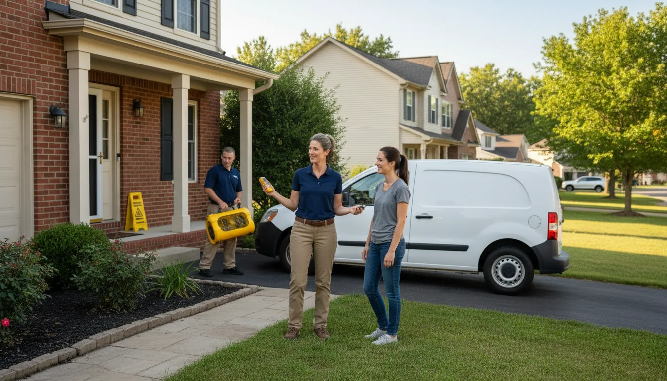 Residential water damage restoration in Wellersburg, PA